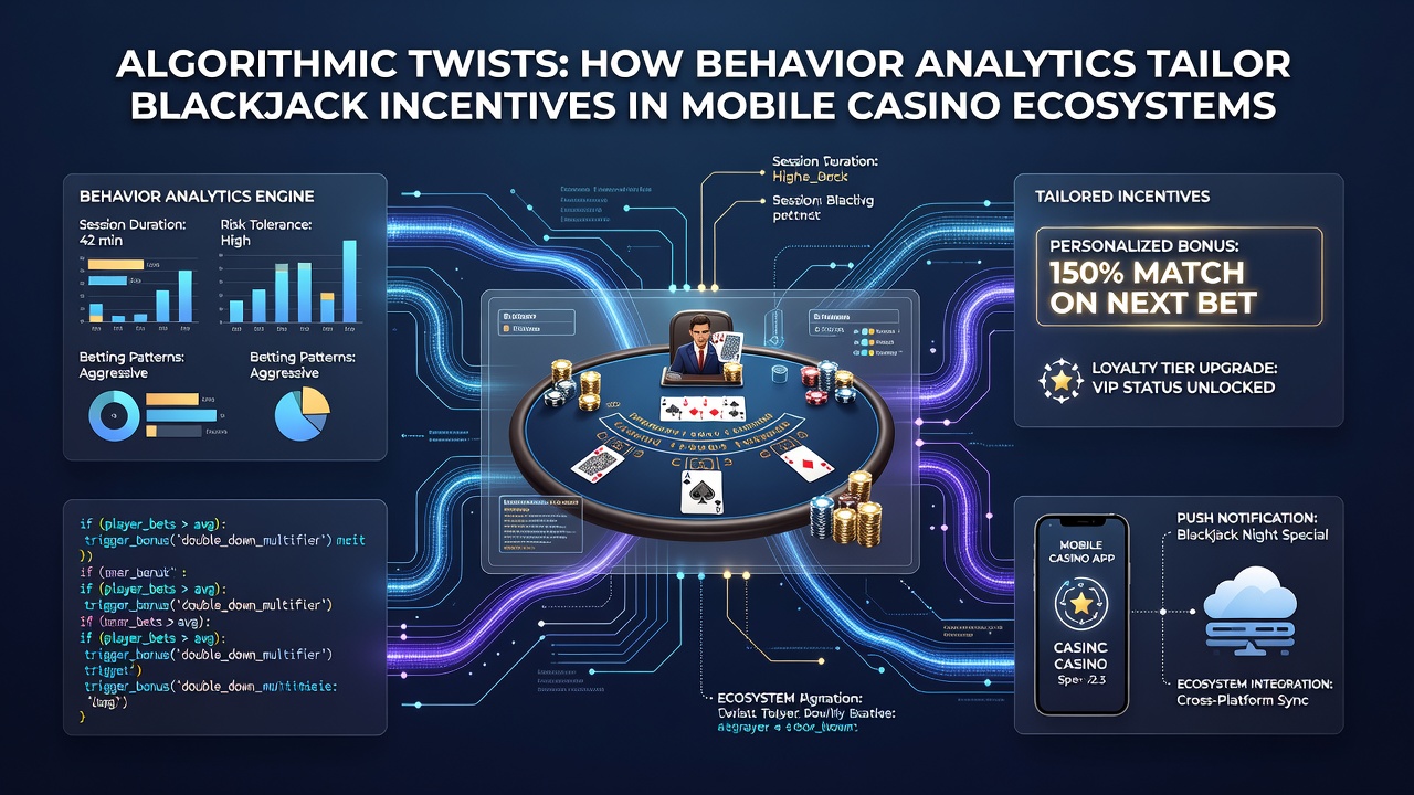 Analytics dashboard showing segmented player groups and corresponding blackjack incentive structures in a mobile casino system