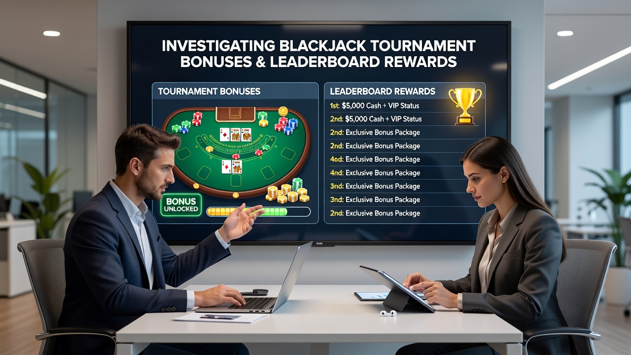 Leaderboard interface highlighting ranked blackjack players and corresponding reward tiers