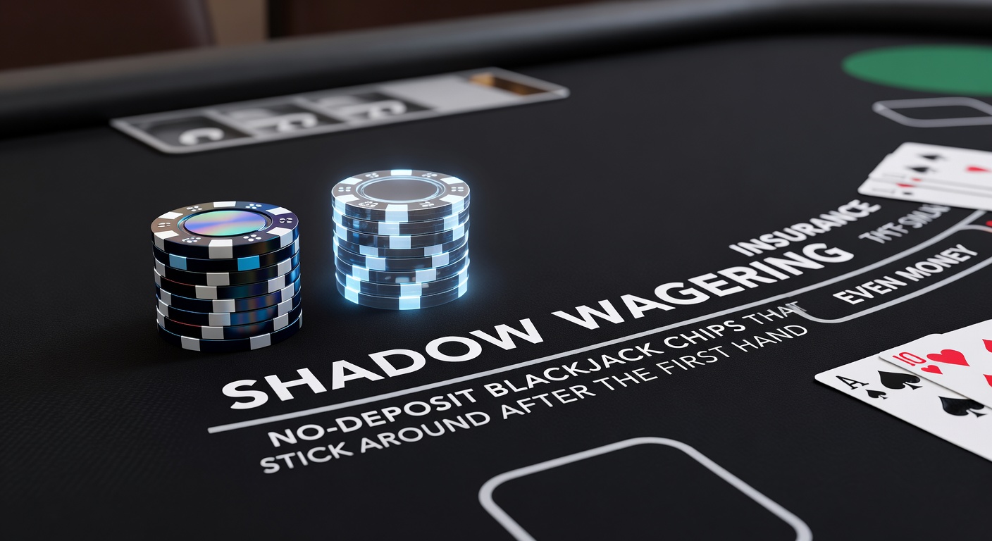 Close-up of a virtual blackjack interface displaying persistent no-deposit chips in action during a multi-hand session